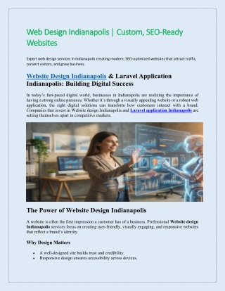 Website Design Indianapolis - Megastreammedia
