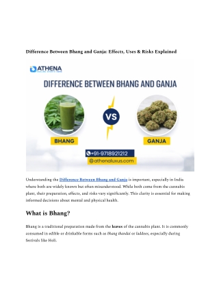 Difference Between Bhang and Ganja_ Effects, Uses & Risks Explained