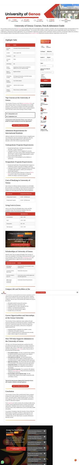 Genoa University for Students