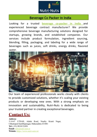 Beverage Co Packer in India