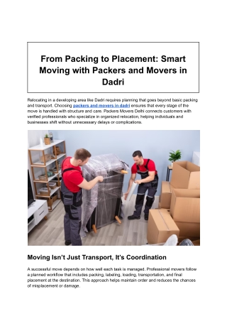 packers and movers in dadri