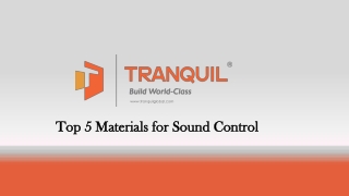 Top 5 Noise Control Materials for Modern Spaces