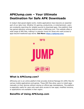 apkjump com your ultimate destination for safe