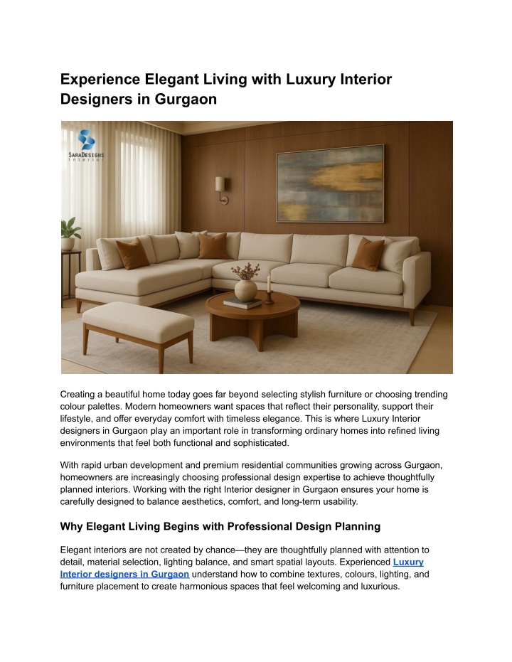 PPT - Experience Elegant Living with Luxury Interior Designers in ...