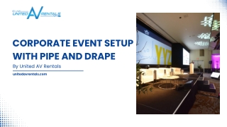 Corporate Event Setup with Pipe and Drape Rentals