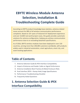 ebyte wireless module antenna selection