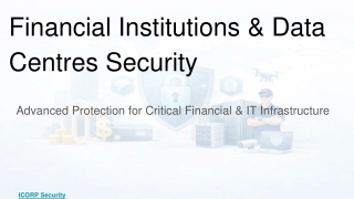financial institutions data centres security