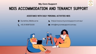 Ndis Accommodation And Tenancy Support