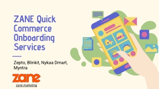 Simple Commerce Onboarding for Zepto Blinkit Nykaa Dmart and Myntra with Zane