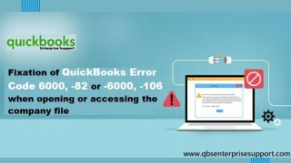 Fix QuickBooks Error 6000, 82 or 6000, 106 Quickly & Easily