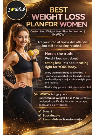 Best Weight Loss Plan for Women Online – IMWOW