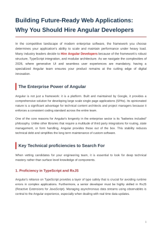 building future ready web applications