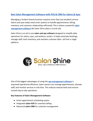 Best Salon Management Software with POS & CRM for Salons & Spas