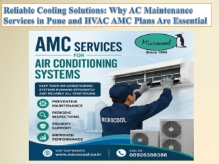 Reliable Cooling Solutions Why AC Maintenance Services in Pune and HVAC AMC Plans Are Essential