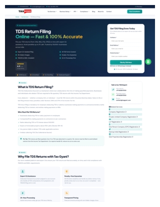TDS Return Filing Online | Tax Gyani