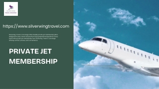 Exclusive Private Jet Membership | Silverwing Travel