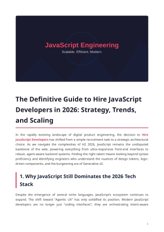 Hire JavaScript Developers: Top Talent for 2026 Projects