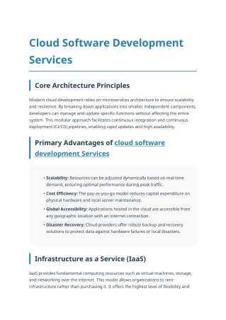 cloud software development services