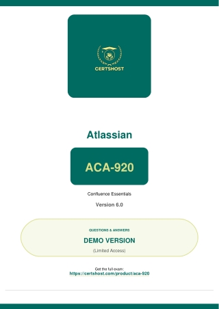 ACA-920 Exam Questions Answers Dumps PDF Practice Test