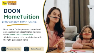 Home Tutor In Dehradun for Personalized Study & Exam Success