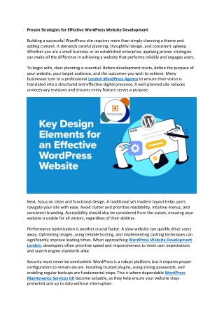 proven strategies for effective wordpress website