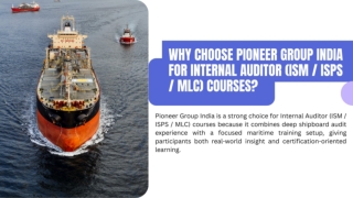 Why Choose Pioneer Group India For Internal Auditor Courses?