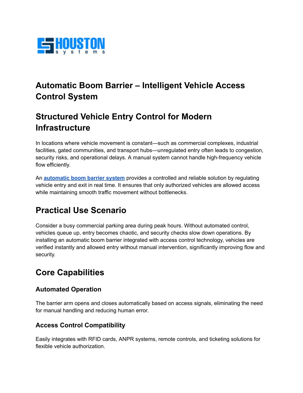 PPT - Automatic Boom Barrier System for Secure Vehicle Access Control ...