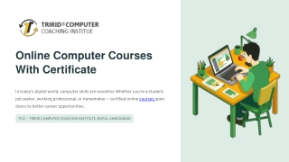 Online Computer Courses With Certificate - TCCI