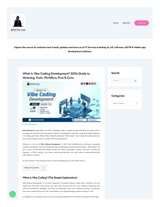 What Is Vibe Coding Development- 2026 Guide to Meaning- Tools- Workflow- Pros - Cons