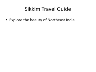 A Simple Travel Experience in Sikkim