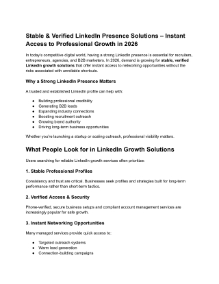 Stable & Old_New LinkedIn Accounts Buy- Instant Access PVA