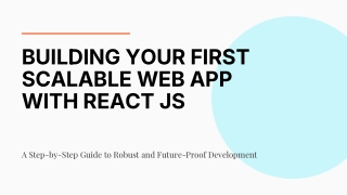 building your first scalable web app with react js