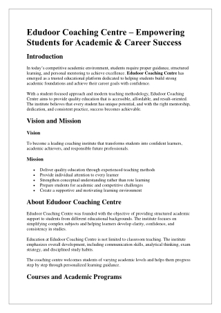 Edudoor Coaching Centre Raw file PDF Submission