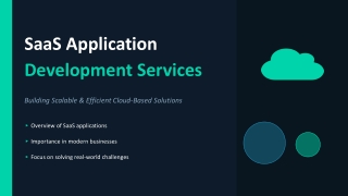 SaaS Application Development Services