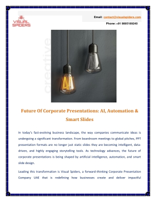 Future Of Corporate Presentations AI, Automation & Smart Slides