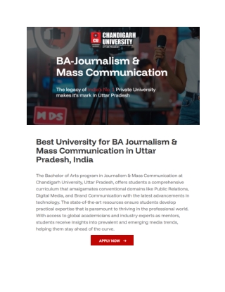 Top Mass Communication Colleges in up