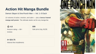 Anime Mega Deal Demon Slayer   One Punch Man Bundle