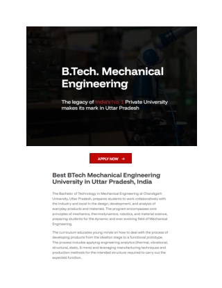 Best Mechanical Engineering Colleges in UP