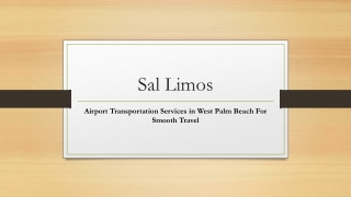 Airport Transportation Services in West Palm Beach For Smooth Travel
