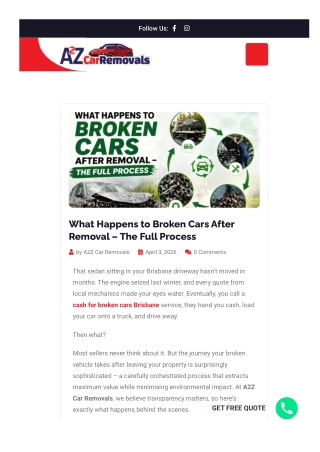 What Happens to Broken Cars After Removal – The Full Process