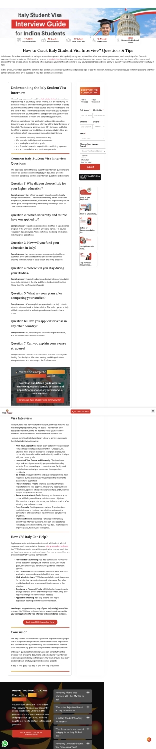Italy Interview Preparation Guide