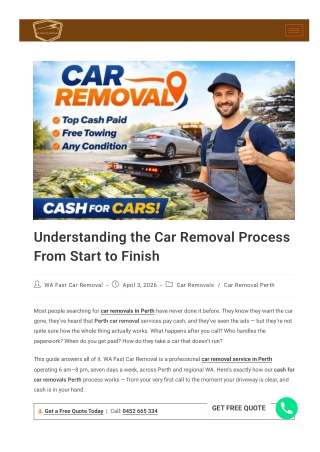 Understanding the Car Removal Process From Start to Finish
