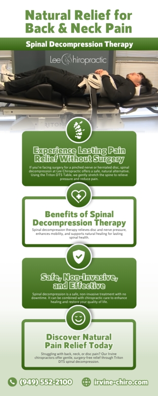 Spinal Decompression Therapy – Lee Chiropractic, Irvine, CA - Natural Relief for Back & Neck Pain