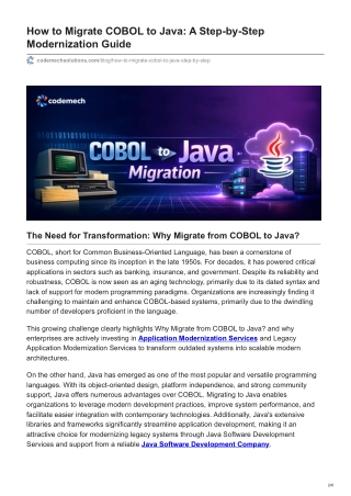 how to migrate cobol to java a step by step