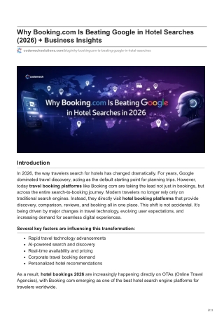 Why Booking.com Is Beating Google in Hotel Searches in 2026 And What Businesses Can Learn From It