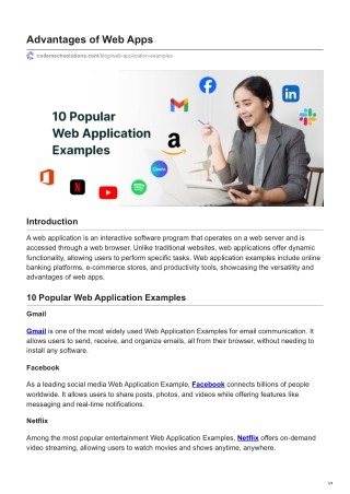 10 Popular Web Application Examples & Advantages of Web Apps
