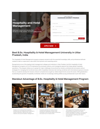 Best Hotel Management Colleges in UP