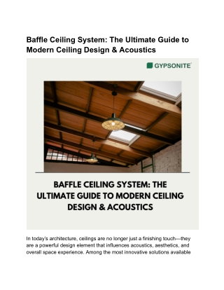 Baffle Ceiling System_ The Ultimate Guide to Modern Ceiling Design & Acoustics