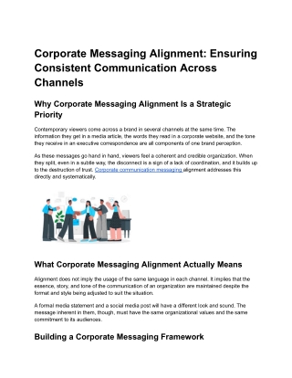 Corporate Messaging Alignment_ Ensuring Consistent Communication Across Channels