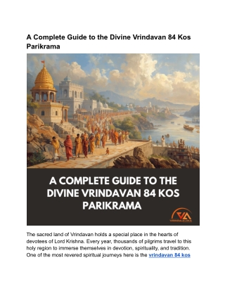 A Complete Guide to the Divine Vrindavan 84 Kos Parikrama
